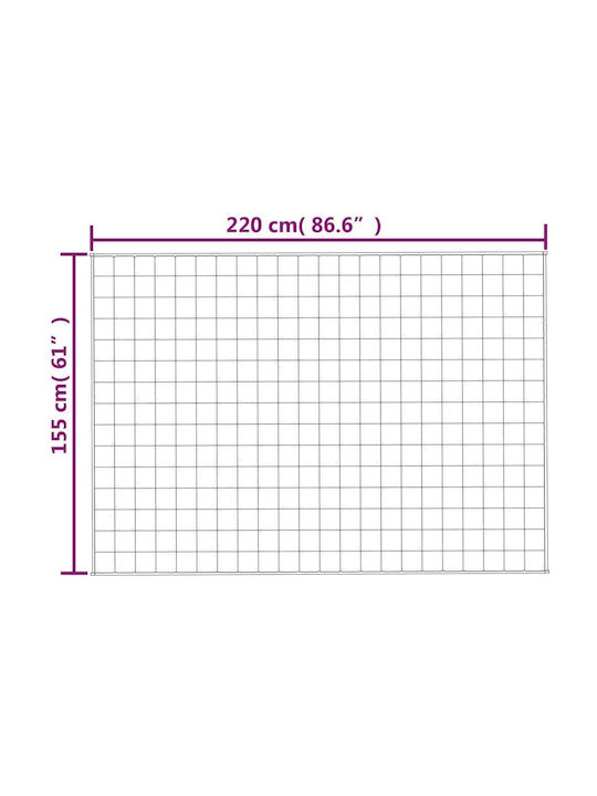 vidaXL Κουβέρτα Βαρύτητας Μονή 155x220εκ. Μπλε 350795