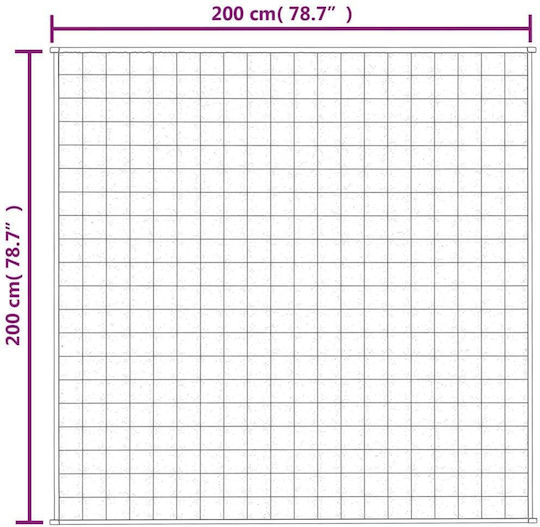vidaXL vidaXL Schwerkraftdecke Doppel 200x200cm Grau