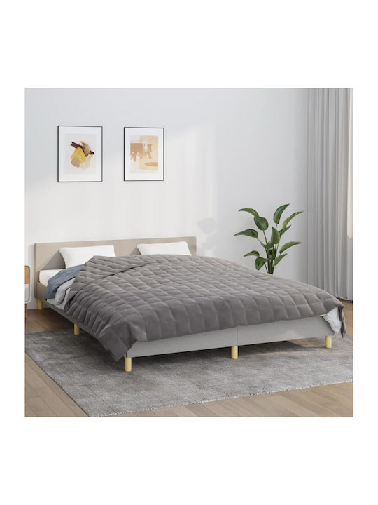 vidaXL Blanket Gravity Double 200x200cm Gray