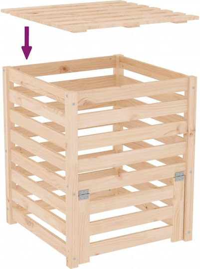 823808 Wooden Open Type Composter 63.5 x 63.5 x 77.5 cm