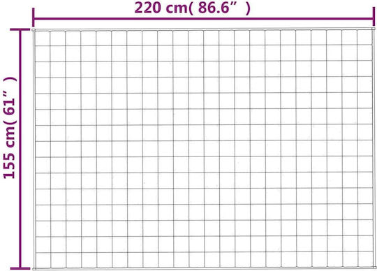 vidaXL Одеяло Гравитация Единично 155x220см Синьо