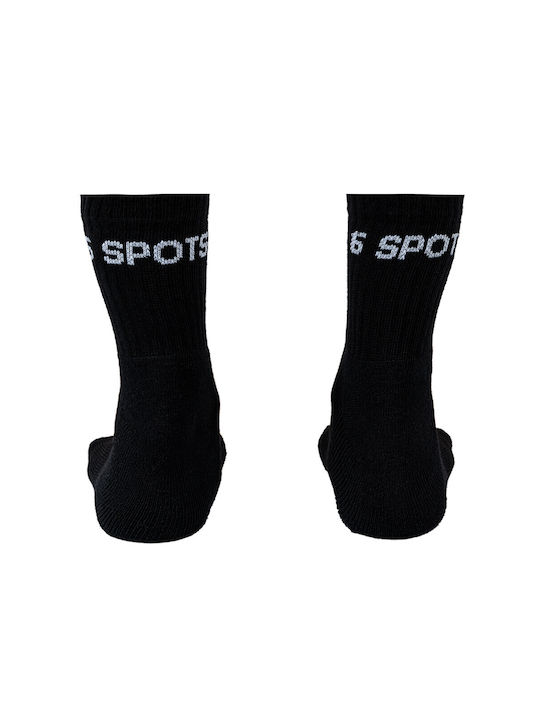 6 Spots Crew Sportsocken Schwarz 1 Paar