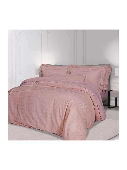 Greenwich Polo Club Duvet Cover Set Cotton Satin Queen with 2 Pillowcases 220x240 2151 Pink