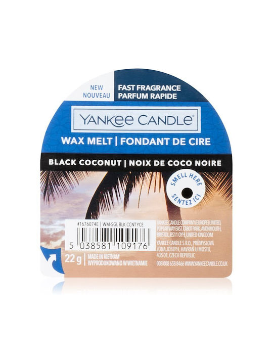 Yankee Candle Fragrance Wax Melt with Fragrance Black Coconut 1676074E 1pcs 22gr