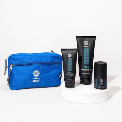 Garden Bag For Him 2 Skin Care Set for Moisturizing & Cleaning Body Cleaning with After Shave , Deodorant , Bubble Bath & Toiletry Bag