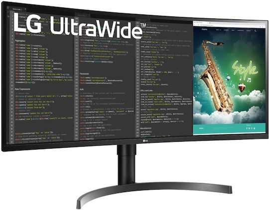 LG 35WN75CP-B Ultrawide VA HDR Curbat Gaming Monitor 35" QHD 3440x1440 cu Timp de Răspuns 5ms GTG
