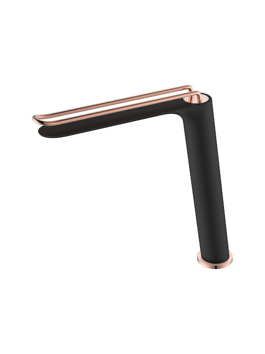 Excel Mona Mixing Tall Waterfall Sink Faucet Rose Gold