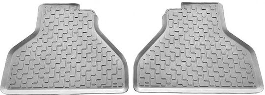Set of Front and Rear Mats 6pcs Tray Type for BMW X5 / X6 Gray