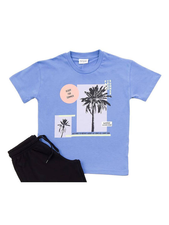 Trax Kinder Set mit Shorts Sommer 2Stück Hellblau