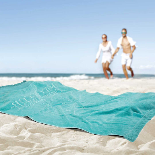 Greenwich Polo Club Beach Towel Cotton Turquoise 170x70cm.