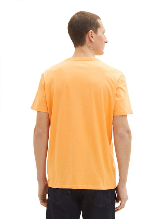 Tom Tailor Herren T-Shirt Kurzarm Orange