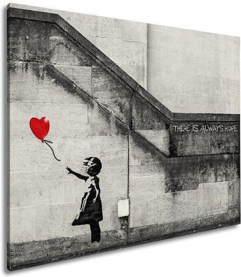 Girl with Balloon 17175 Πίνακας Αντίγραφο του Banksy σε Καμβά 130x90cm