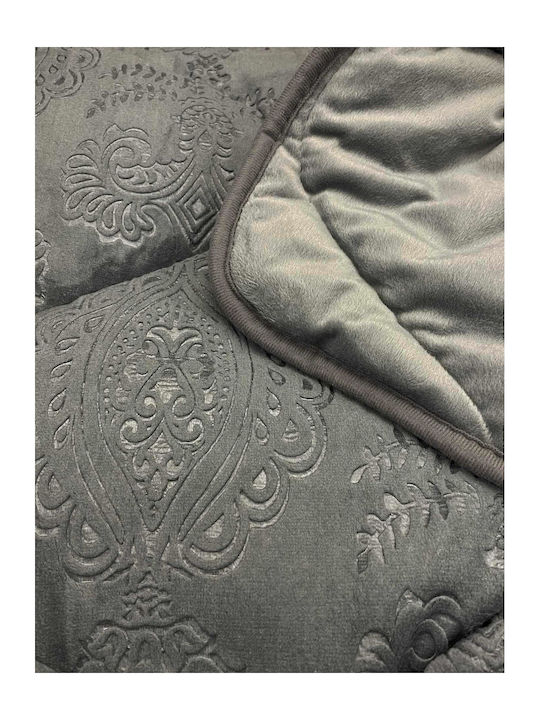 Linea Home Κουβερτοπάπλωμα με Γέμιση Hollowfiber Μονό 160x215εκ. Royal Γκρί