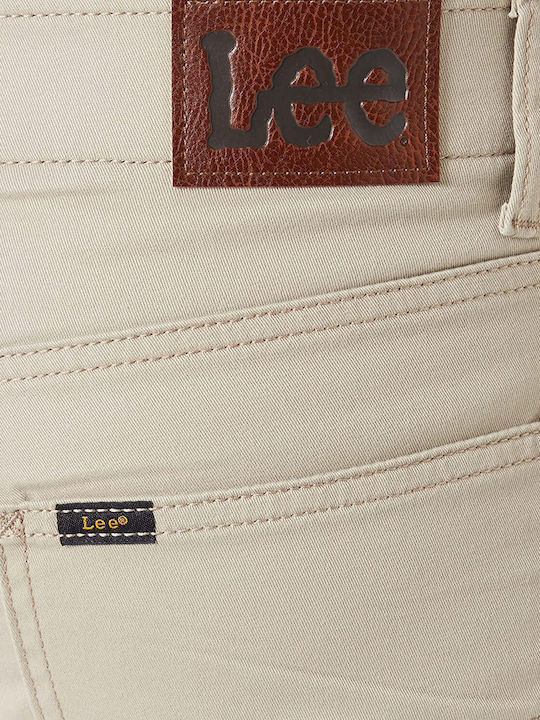 Gabardine Hose Elastisch Beige