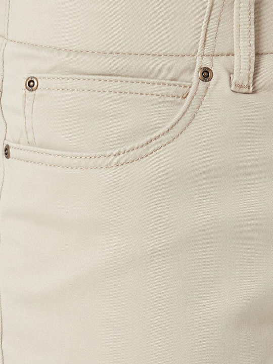 Gabardine Hose Elastisch Beige