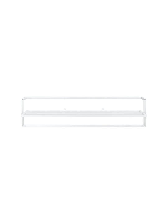 vidaXL Rail Баня Единична Подов ​95x25см Бяла
