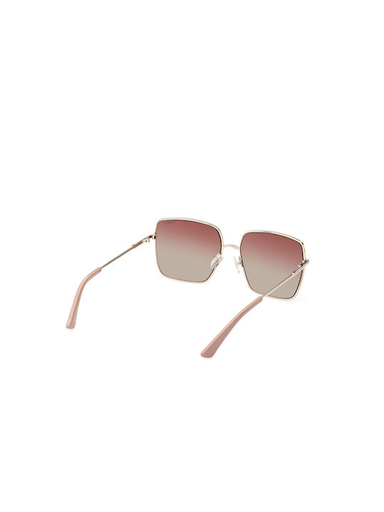 Guess Women's Sunglasses with Gold Metal Frame and Pink Gradient Lens GU7866 32T