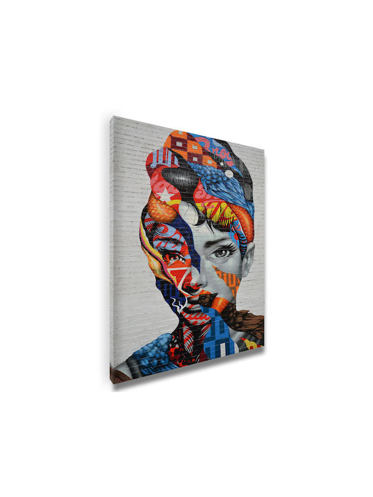 Graffiti Portrait De La Femme Painting on Canvas 60x90cm