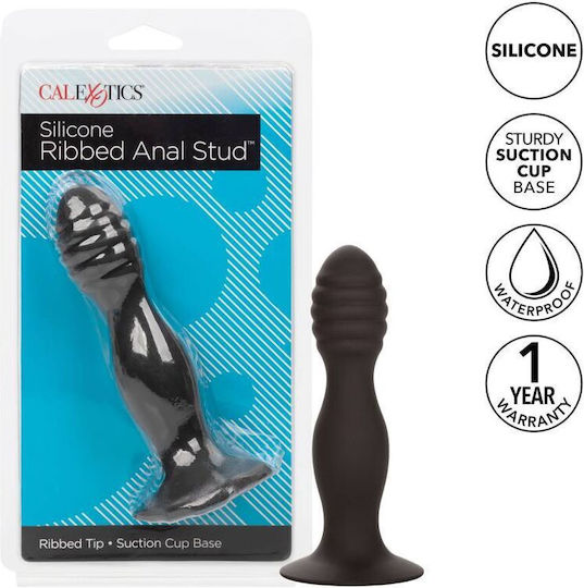 Calexotics Ribbed Stud Πρωκτικό Dildo Μαύρο 13.25cm