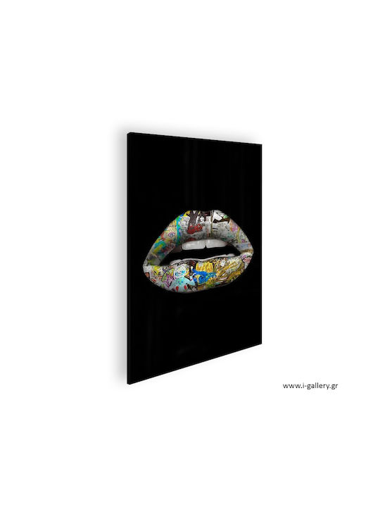 Graffiti Lips Painting on Canvas 80x120cm