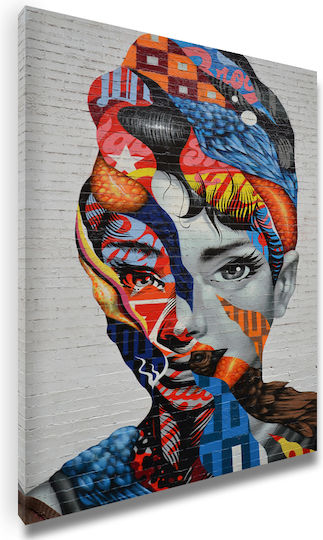 Graffiti Portrait De La Femme Painting on Canvas 70x100cm