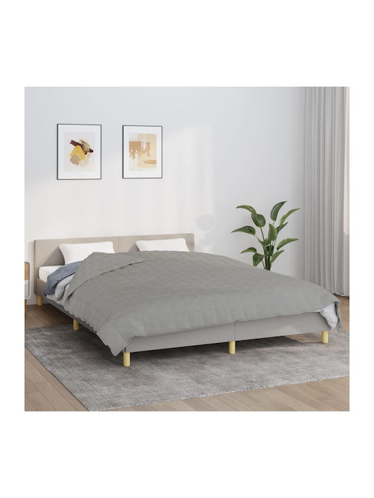 vidaXL Blanket Gravity Acrylic Double 200x200cm Gray