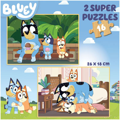 Wooden Kids Puzzle Bluey & Her Family for 3++ Years 32pcs Educa