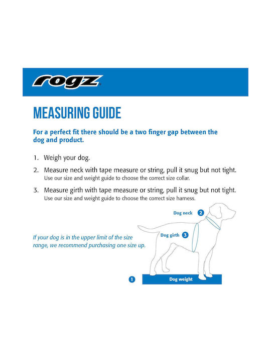 Rogz Hundegeschirr Utility Blau Groß 20mm x 45-75cm RGSJC06B
