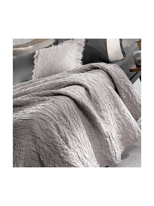 Guy Laroche Sofa Cushion Times Made of 100% Cotton Platinum 45x45cm