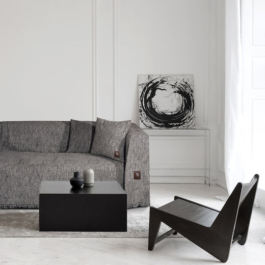 Greenwich Polo Club Greenwich Polo Club Throw Pillow Sofa Cushion Gray and Black 42x42cm