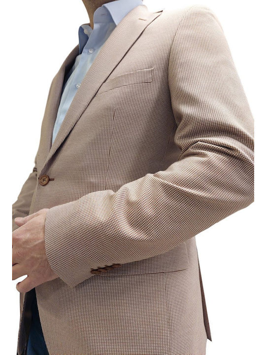 Men's Summer Suit Jacket Slim Fit Tabac