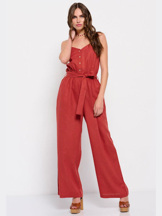 FBL007-12212 Women's One-piece Suit Orange Rust