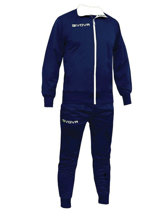 Tuta Torino Football Tracksuit Glossy with Elastic Navy Blue
