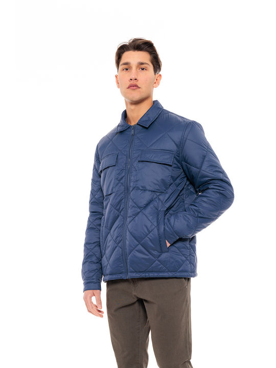 Splendid Men's Winter Bomber Jacket Blue