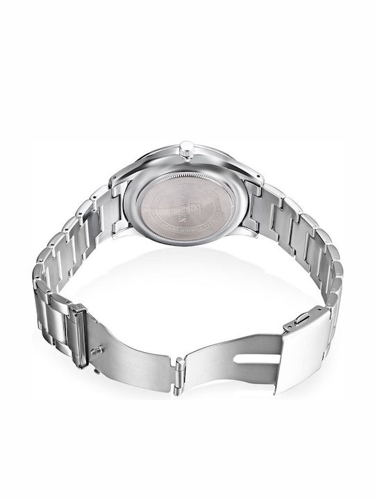 Curren Men's Watch 44mm Chronograph Battery with Metal Bracelet Black / Silver
