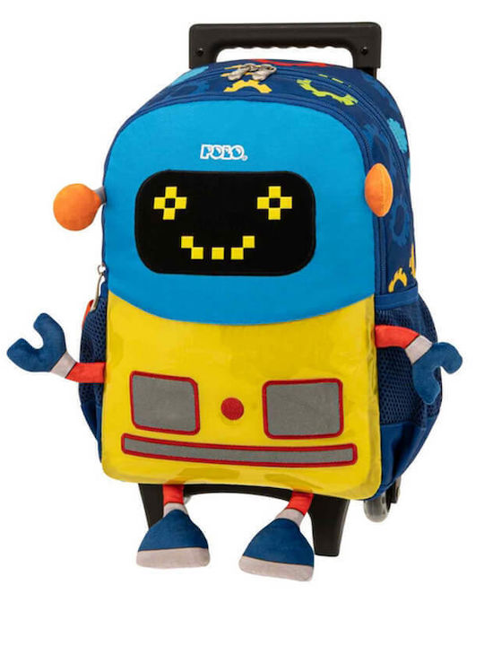 Polo Junior Robot Σχολική Τσάντα Τρόλεϊ Νηπιαγωγείου Πολύχρωμη