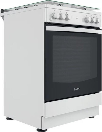 Indesit Herd 73Es mit Gas- & Elektrokochfeldern B60cm. White