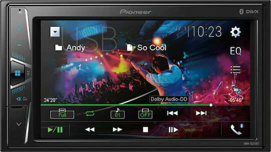 Pioneer Автомобилна Аудио Система 2 DIN Bluetooth USB AUX с Touch Screen 6.2"
