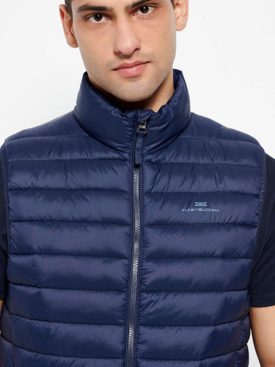 FBM007-00401 Sleeveless Jacket Puffer Navy Blue