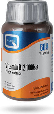 Quest Vitamin B12 Βιταμίνη 1000mcg 90 ταμπλέτες