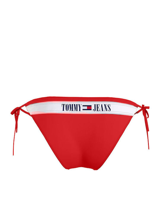 Bikini Slip mit Schnürchen Rot