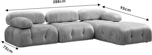 PWF-0622 Corner Couch with Left Corner Green 288x190 cm