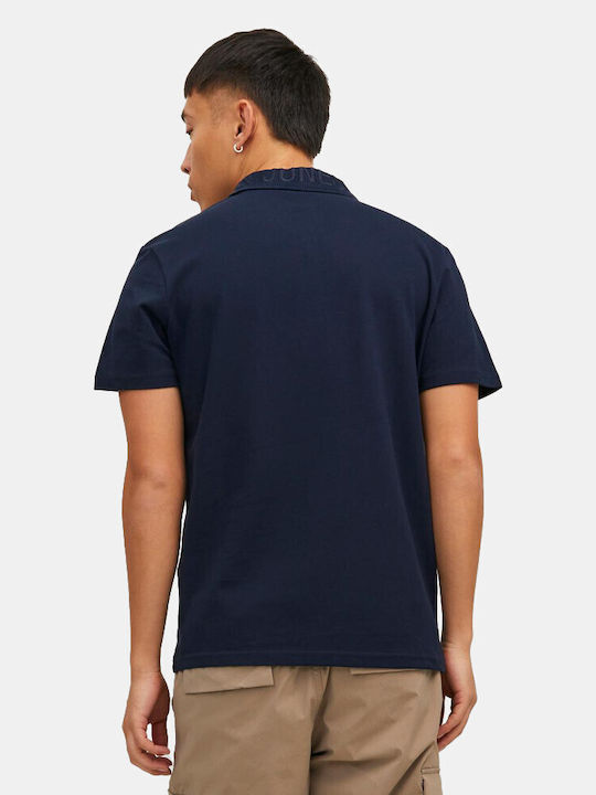 Jack & Jones Ανδρικό T-shirt Polo Navy Μπλε