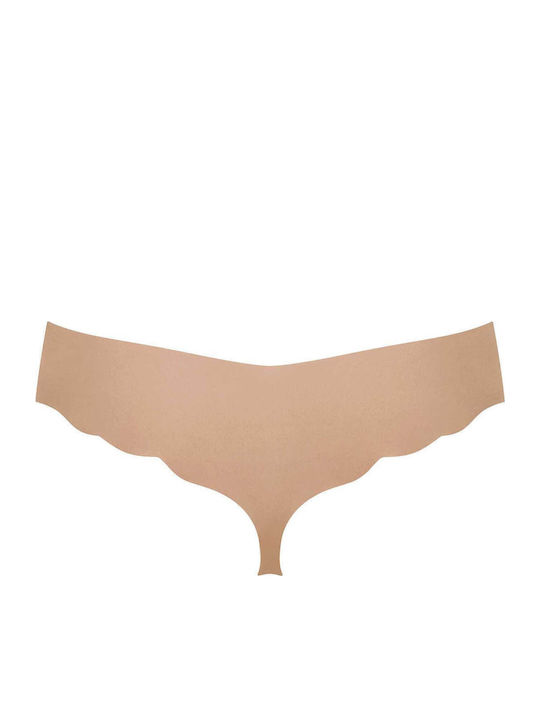 Γυναικεία String 2Pack χωρίς Ραφές Black/Beige