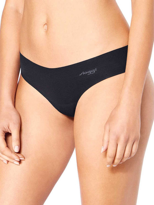 Γυναικεία String 2Pack χωρίς Ραφές Black/Beige