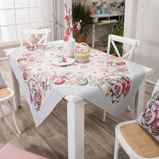 Teoran Flaffy Великденска Покривка За Маса Полиестер 140x140см