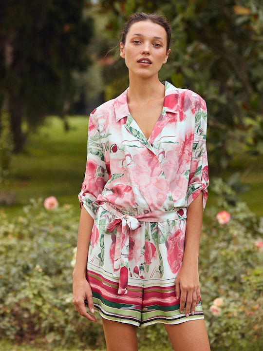 Women's Long Sleeve One-piece Shorts Multicolour