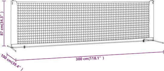 vidaXL Tennis Net 300 x 100 x 87 cm