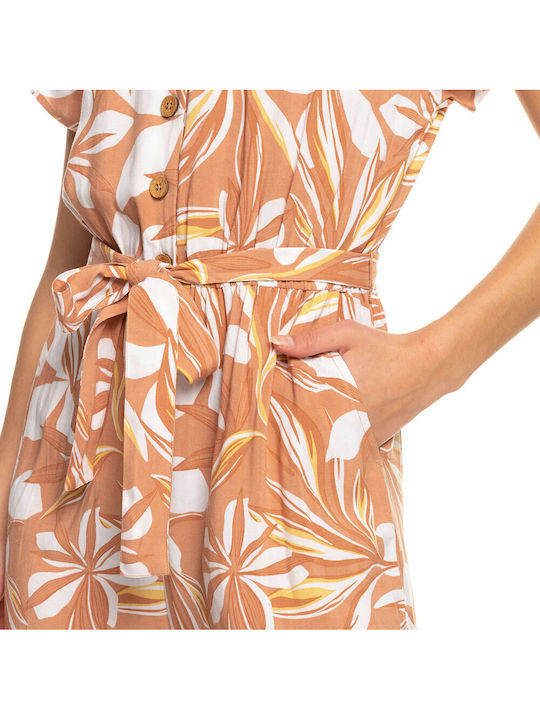 Breeze Of Sea Women's Short-sleeved One-piece Suit Orange