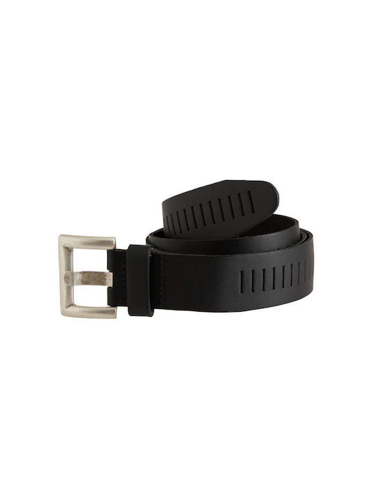 Petrol Industries Men's Leather Wide Belt Black